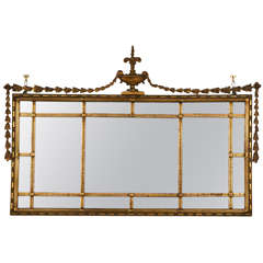 Early Adams Style Gilt Wooden Mirror 11