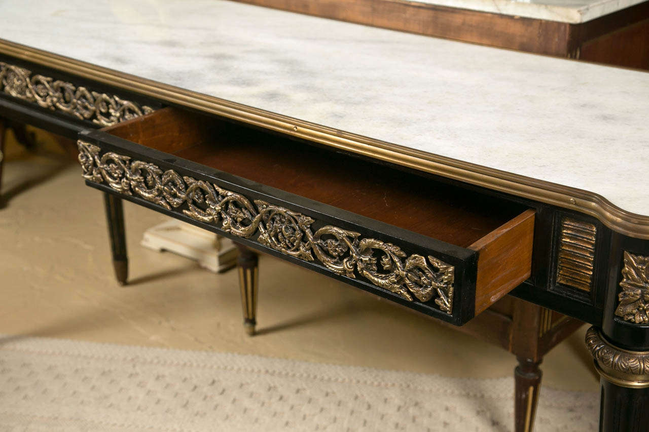 Maison Jansen Bronze Mounted Marble Top Console Table 1
