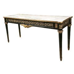 Used Maison Jansen Bronze Mounted Marble Top Console Table