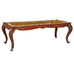 Jansen Eglomise and Painted Coffee Table