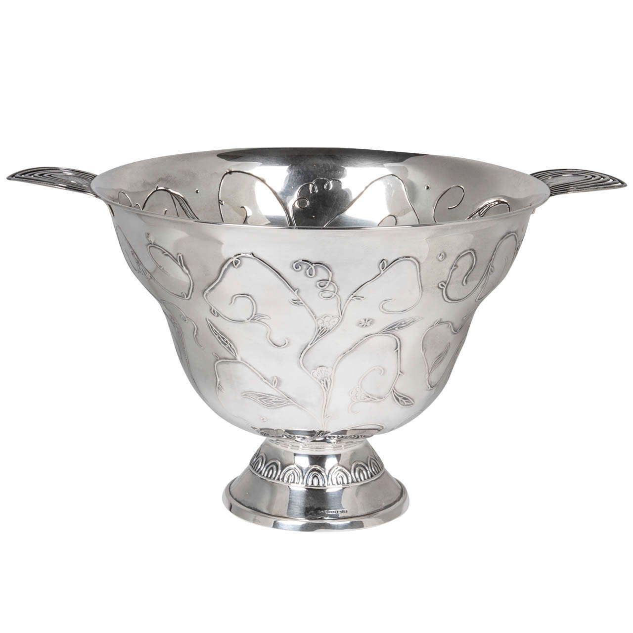 Scandinavian Modern / Art Deco Finnish Silver Presentation Bowl 1925 For Sale