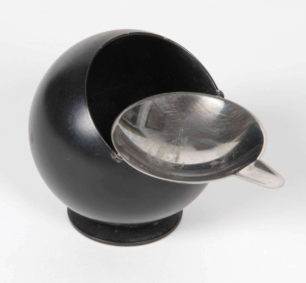 Mid-20th Century Marianne Brandt / Ruppelwerk  Bauhaus Black enameled desk accessories  c. 1930 For Sale