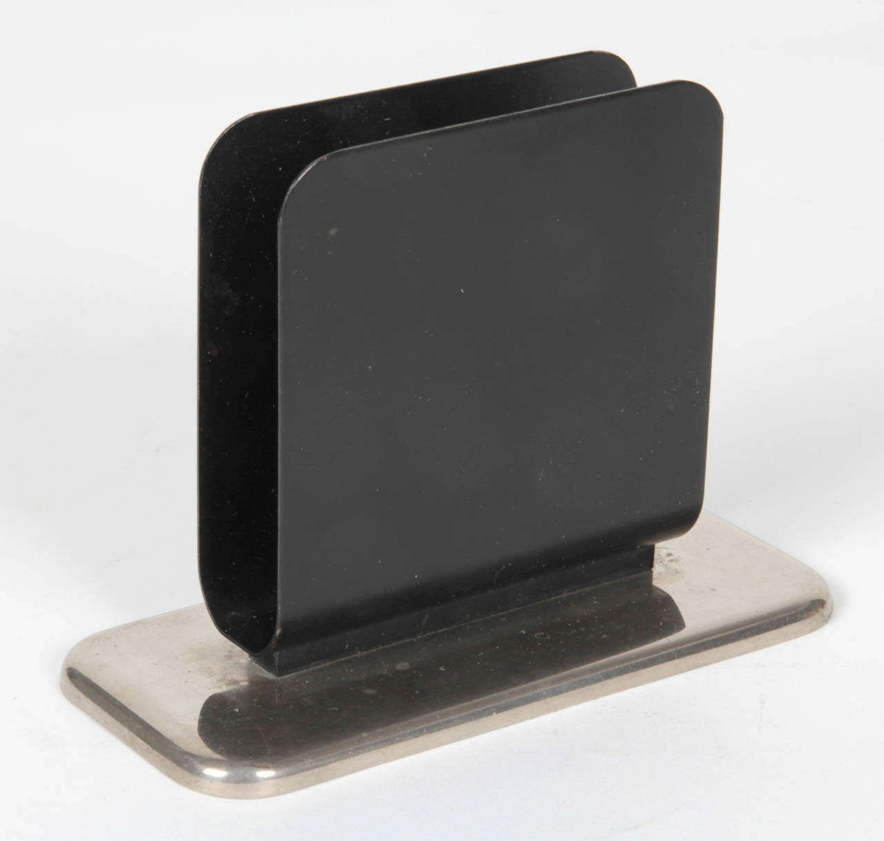 Marianne Brandt / Ruppelwerk  Bauhaus Black enameled desk accessories  c. 1930 For Sale 1