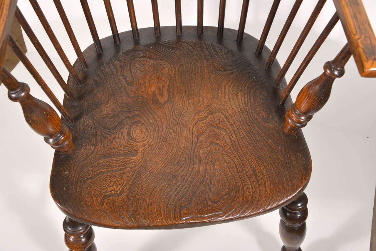 British 18th C.  Oak Windsor  Chair