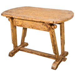 19th Century Rustic Painted Table 9