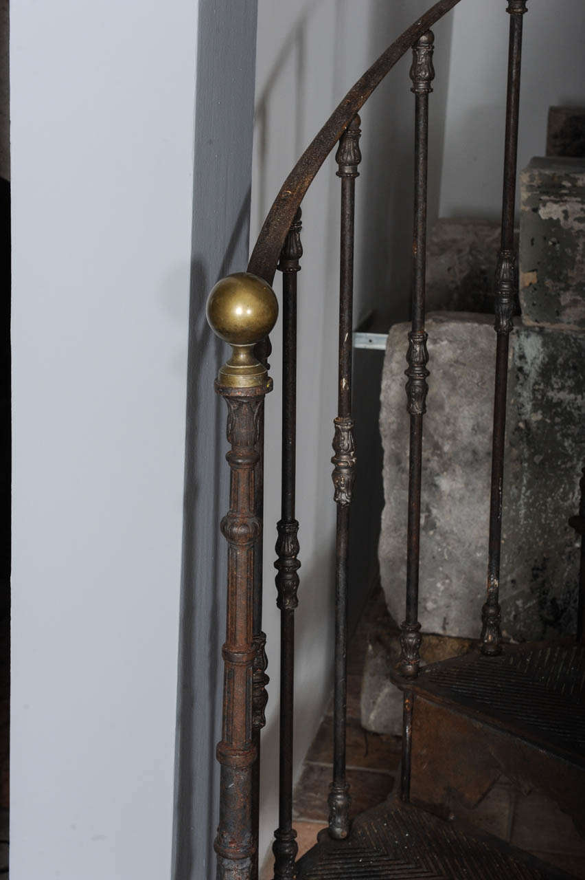 An Antique Industrial Cast Iron Spiral Staircase at 1stdibs
