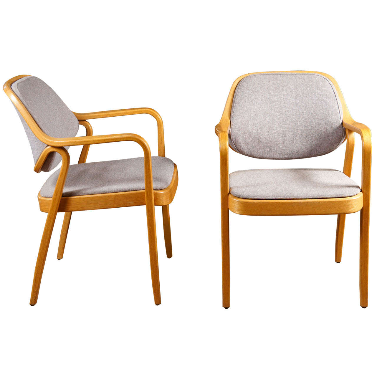Pair Knoll Armchairs at 1stdibs
