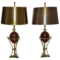 Pair of 1970's Table Lamps Attributed to Maison Charles