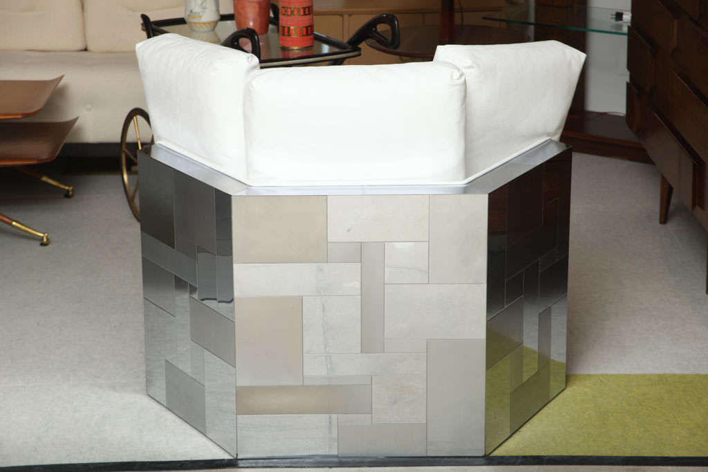 American Pair of Paul Evans Cityscape Hexagonal Chairs