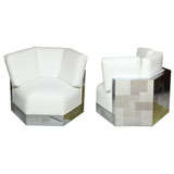 Pair of Paul Evans Cityscape Hexagonal Chairs