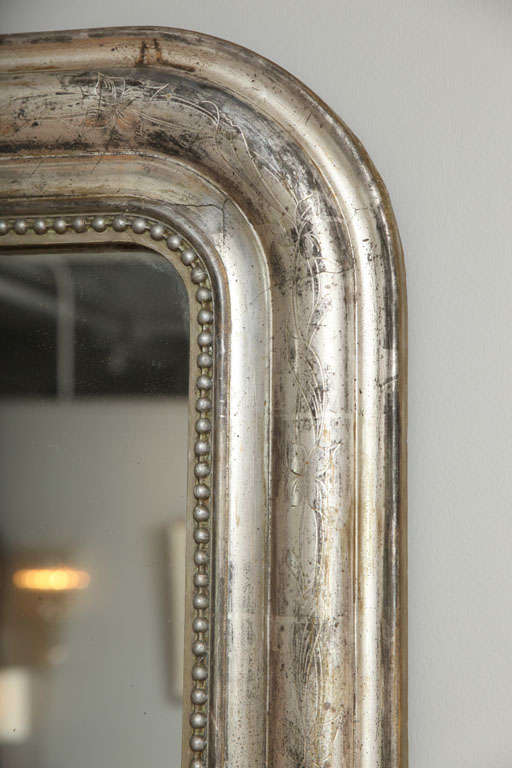 19th Century Louis-philippe Silvered Mirror