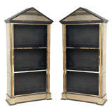A Pair Of French Mirrored Bookcases