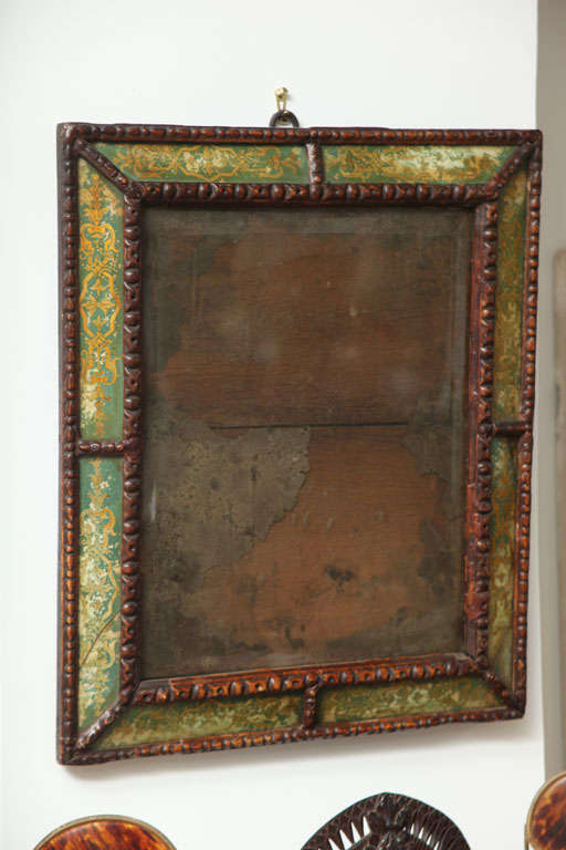 French Rare Louis XIV Period Eglomise Mirror