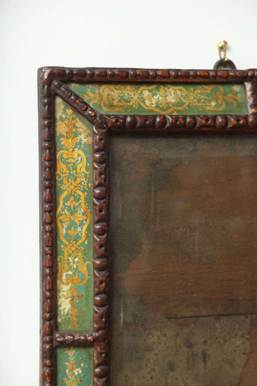 Rare Louis XIV Period Eglomise Mirror In Good Condition In Montreal, QC