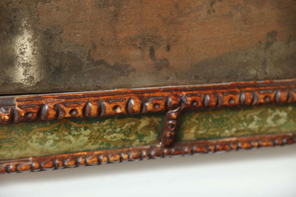 Wood Rare Louis XIV Period Eglomise Mirror