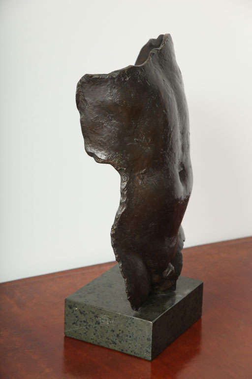 bronze male torso sculpture