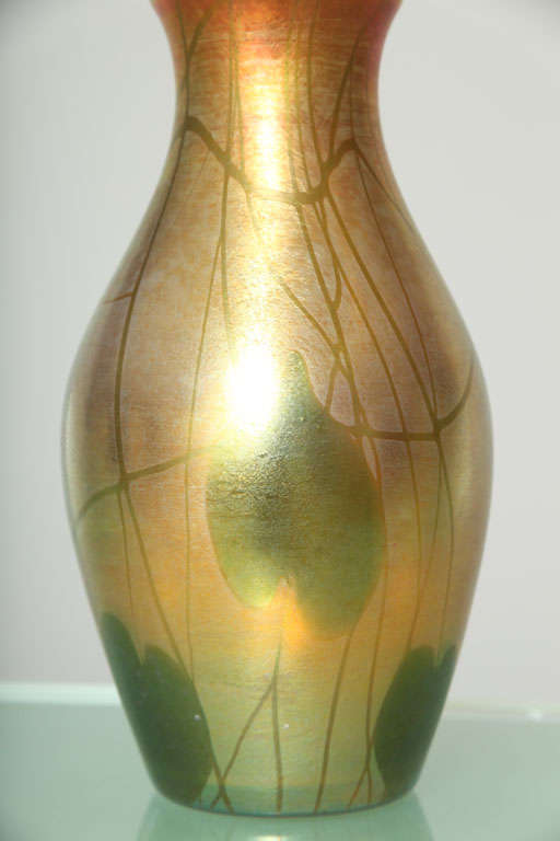 Tiffany Studios Hearts & Vine Decorated Favrile Vase 2