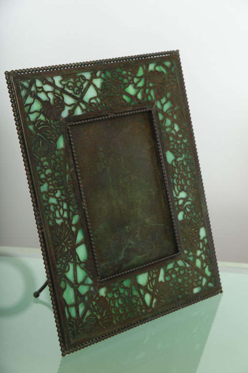 American Tiffany Studios Grapevine Pattern Picture Frame