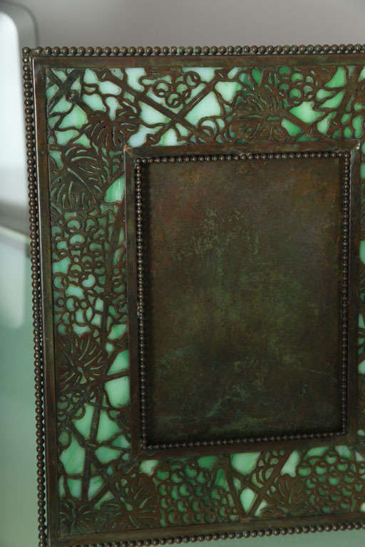Bronze Tiffany Studios Grapevine Pattern Picture Frame