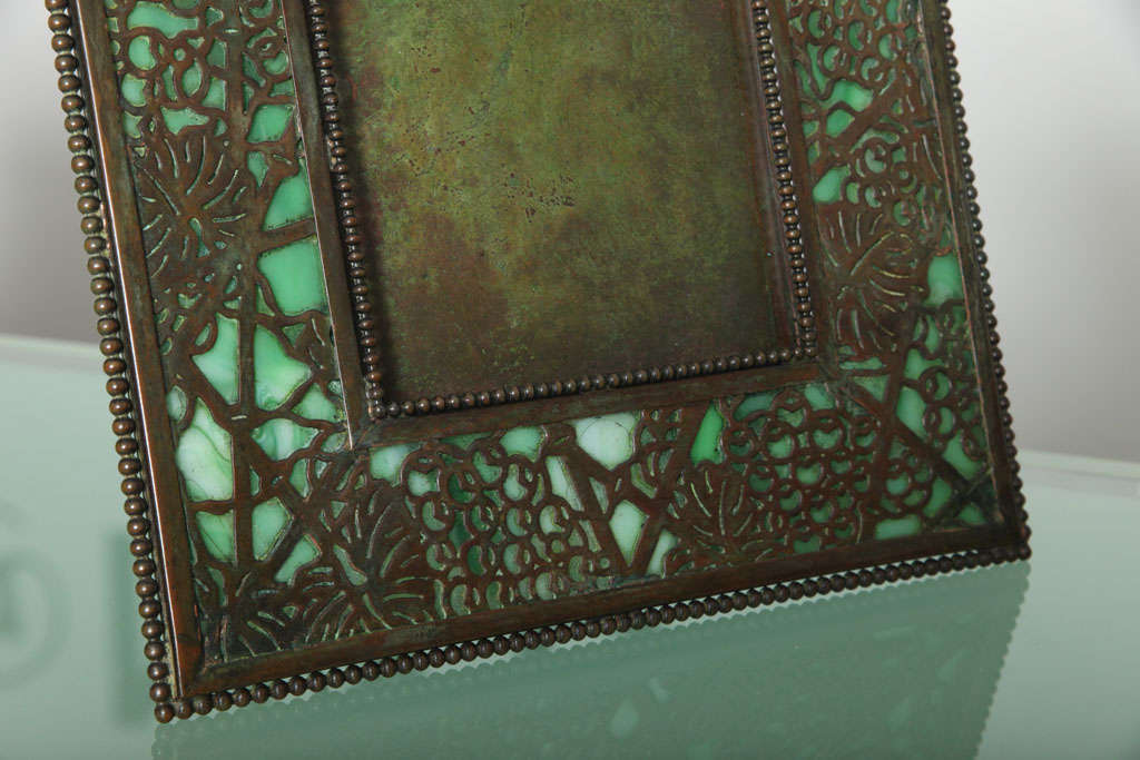 Bronze Tiffany Studios Grapevine Pattern Picture Frame