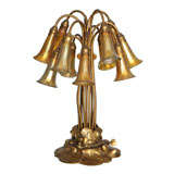 Vintage Tiffany Studios Twelve Light Lily Table Lamp