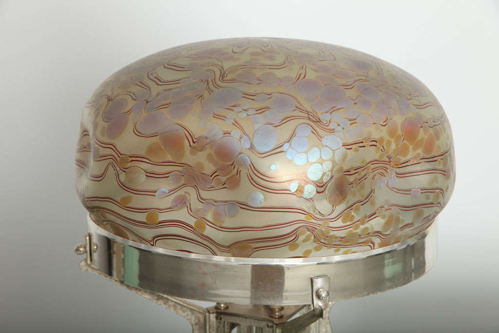20th Century Austrian Art Nouveau Loetz Table Lamp