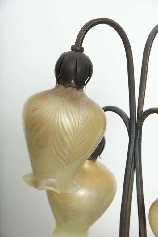 Art Nouveau Lily Lamps by, Loetz 4