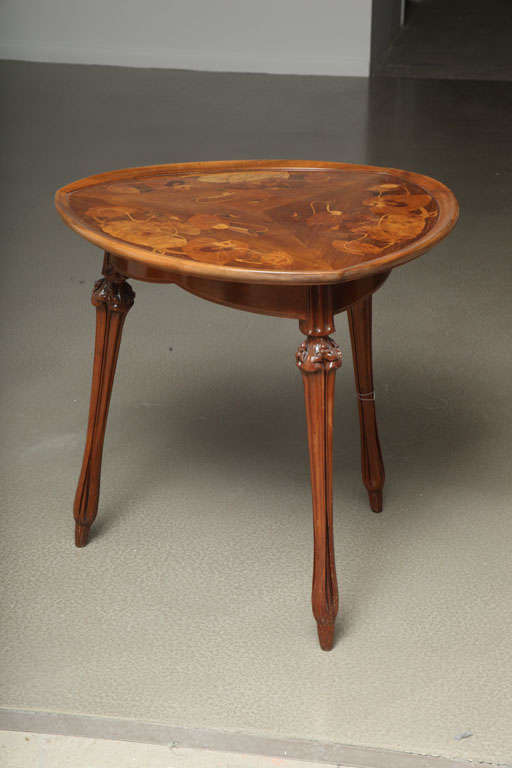 American Pair of Art Nouveau Side Tables by, Louis Majorelle