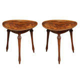 Vintage Pair of Art Nouveau Side Tables by, Louis Majorelle