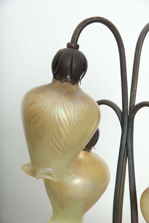 Art Nouveau Lily Lamps by, Loetz at 1stDibs