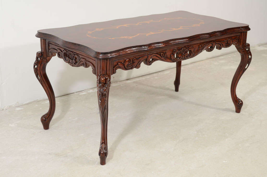 An Italian Carved Rococo Style Coffee Table 4