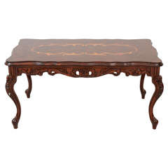 An Italian Carved Rococo Style Coffee Table