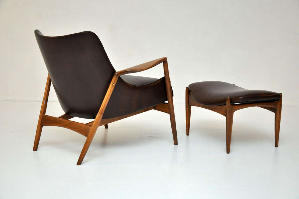 Ib Kofod Larsen Seal Chair & Ottoman 4
