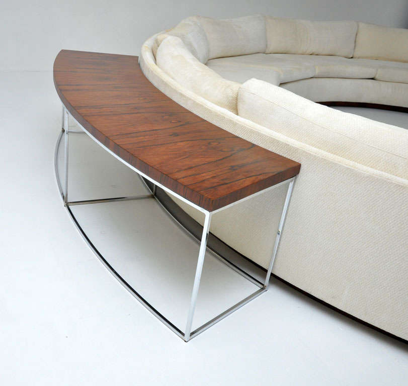 Milo Baughman Semi Circle Sofa W Console Table At 1stdibs Milo Baughman Semi Circle Sofa W Console Table At 1stdibs