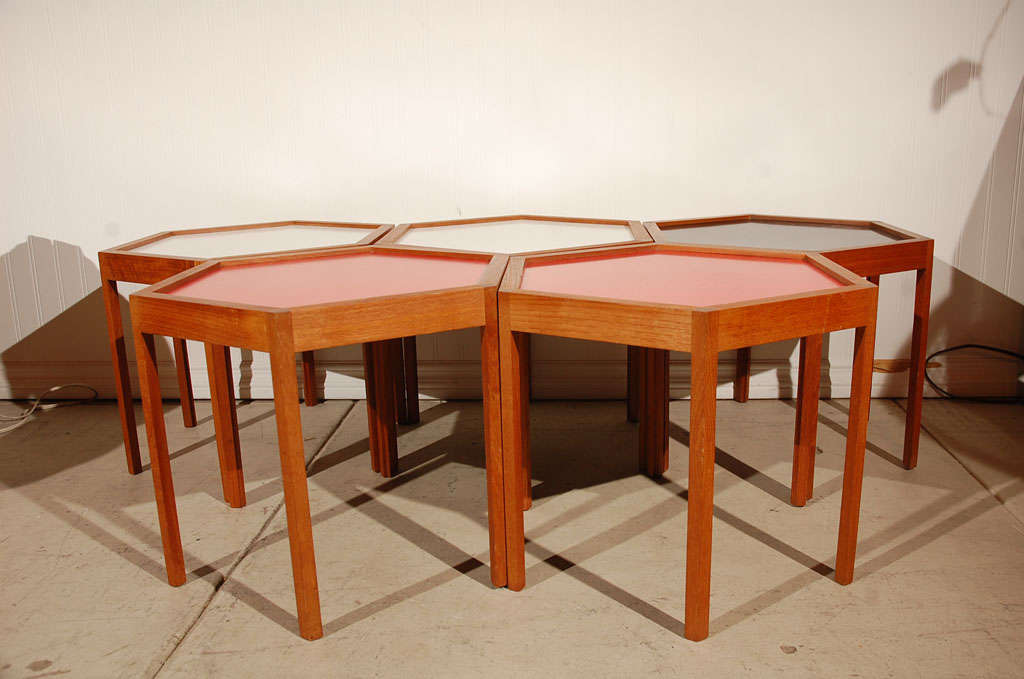 Danish Hans C. Andersen Hexagonal Side Tables