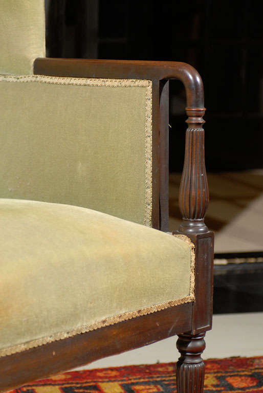 American Federal-Style Mahogany Wing Chair 3