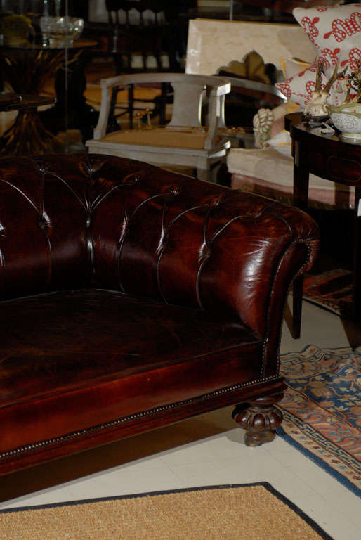 Leather 19th Century Chesterfield Sofa