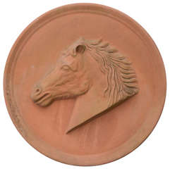 Terra Cota Italian Lg. Relief Of Horse Head