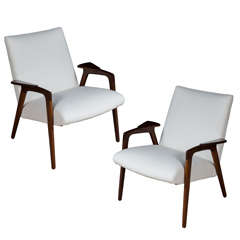 A pair of "Rustler" Armchairs by Swedish Designer Yngue Ekstro