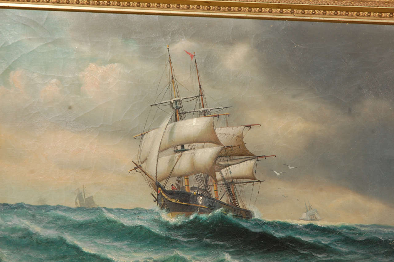 painting of ship