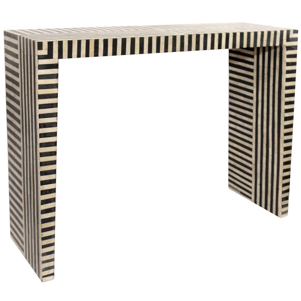 Indian Striped Bone Console For Sale