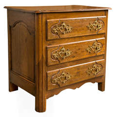 18th Century French Oak 3 Drawer Chest
