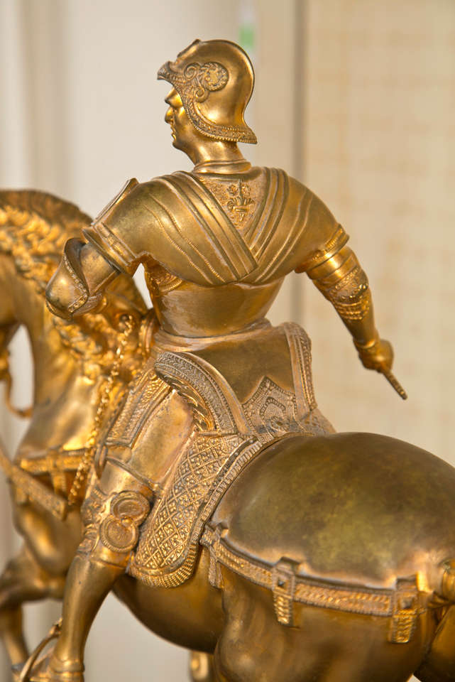 19th Century Gilt Bronze Statue of Bartolommeo Colleoni