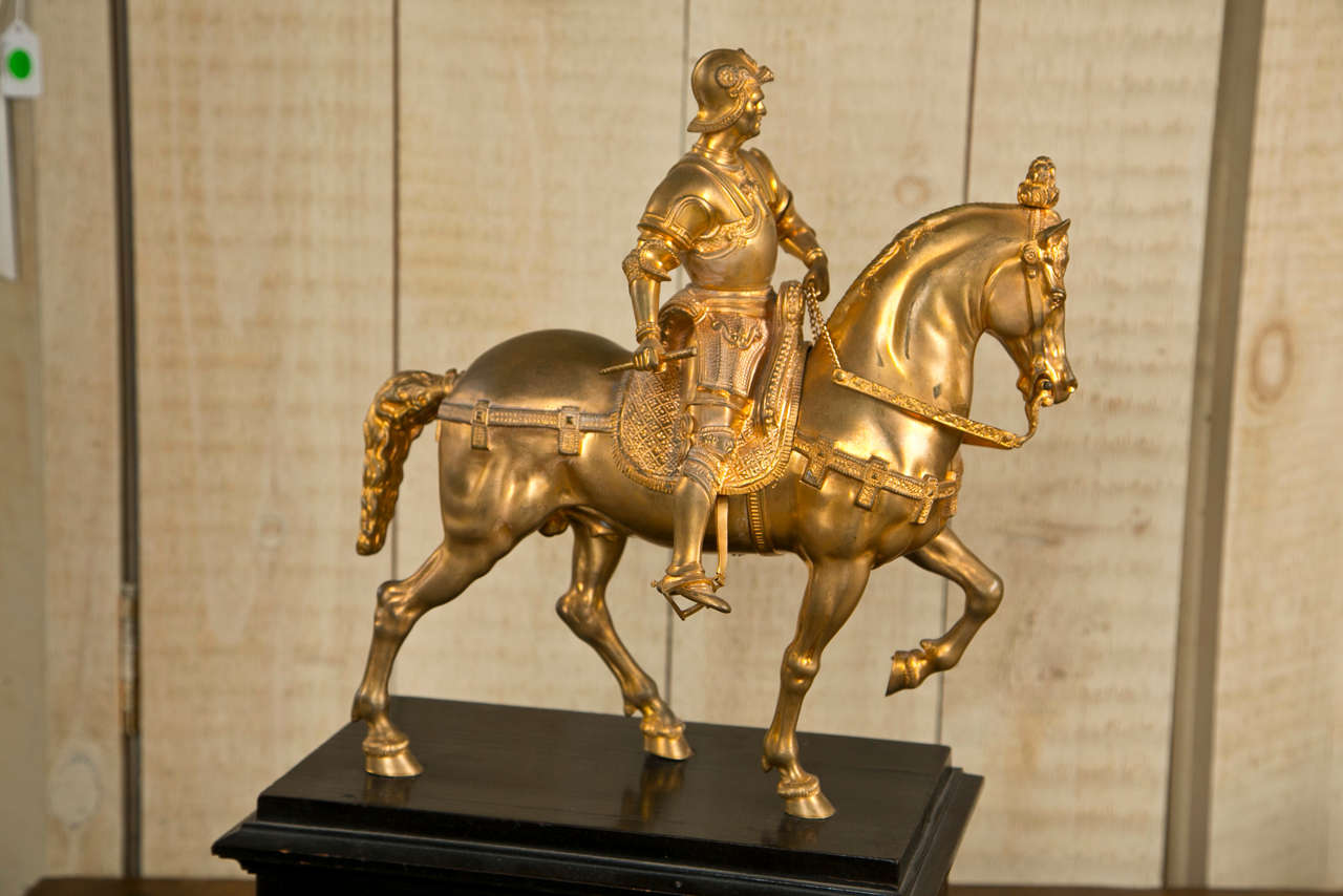 Gilt Bronze Statue of Bartolommeo Colleoni 1
