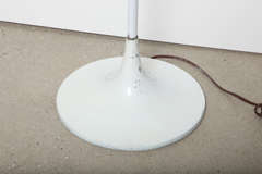Mid-20th Century White Gooseneck Floor Lamp by Laurel
