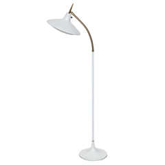 White Gooseneck Floor Lamp by Laurel