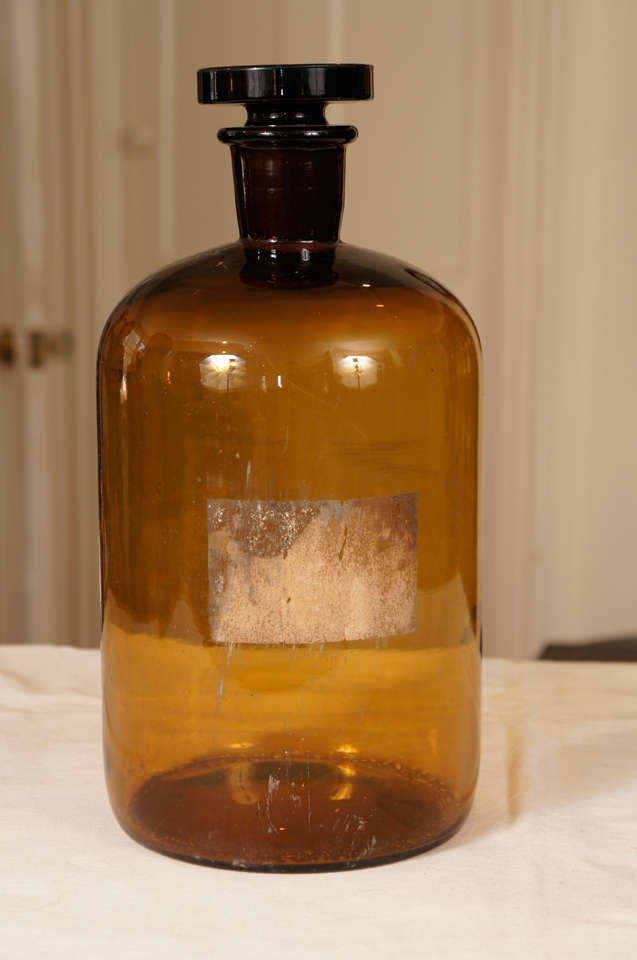 French Amber Apothecary Jars from France