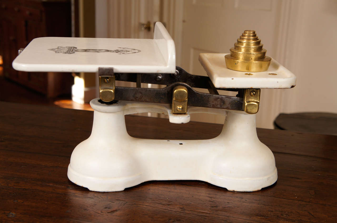English Grocery Store Scale at 1stdibs