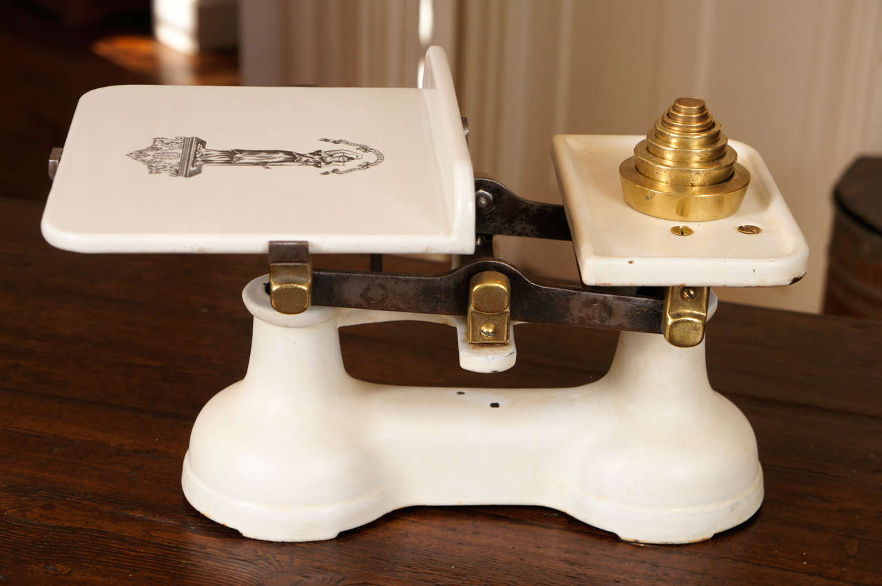English Grocery Store Scale at 1stdibs