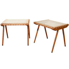 Louis Sognot Woven Benches